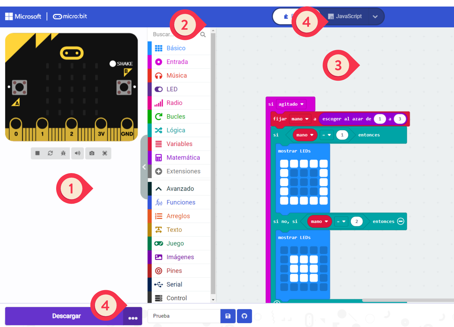Entorn de treball de Microsoft MakeCode