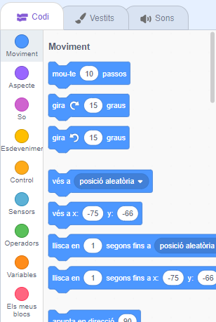 Paleta de blocs de Scratch