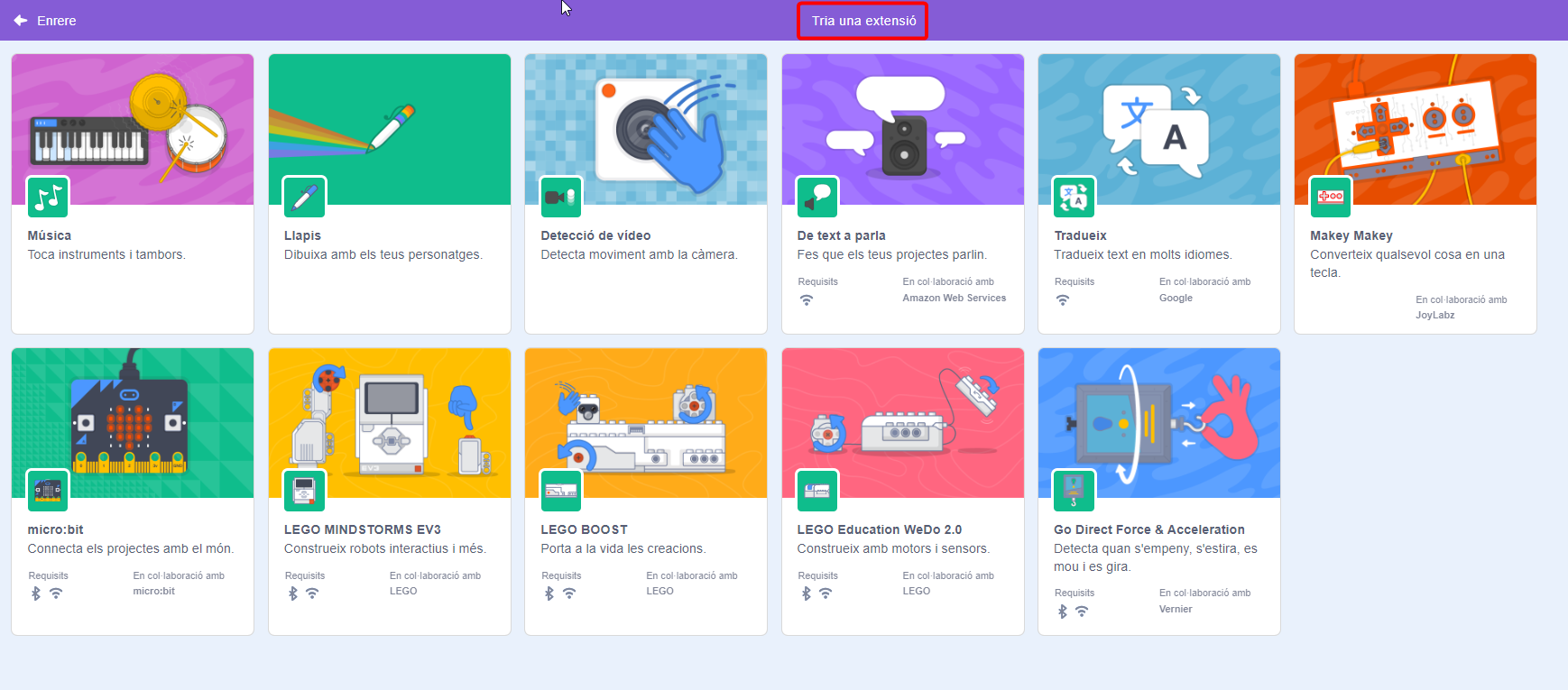 Àrea extensions Scratch