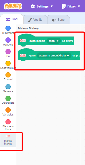 Extensió Makey Makey