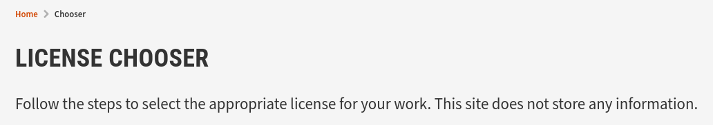License chooser tool Creative Commons