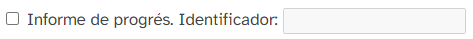Identificador Informe de progrés