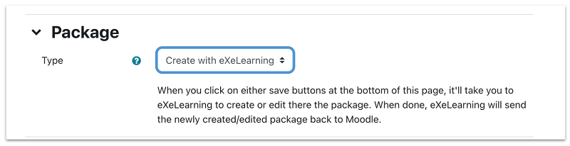Crear amb eXeLearning a Moodle