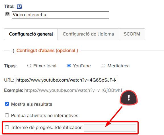 Selecor informe de progrés