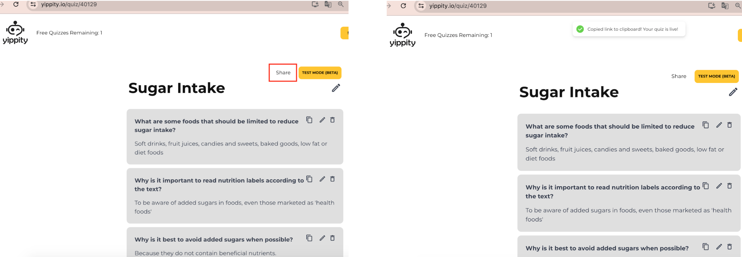 Compartim les preguntes i respostes obtingudes amb un altre ususari