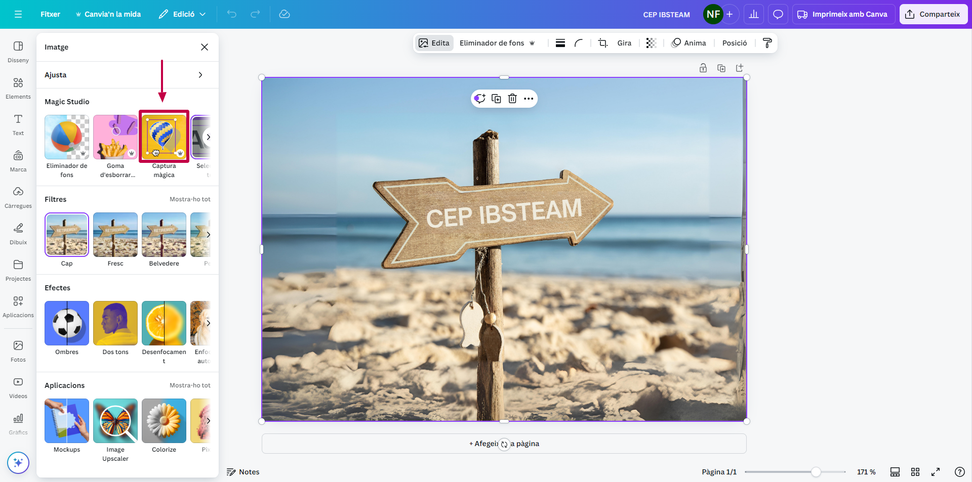 Captura màgica Canva