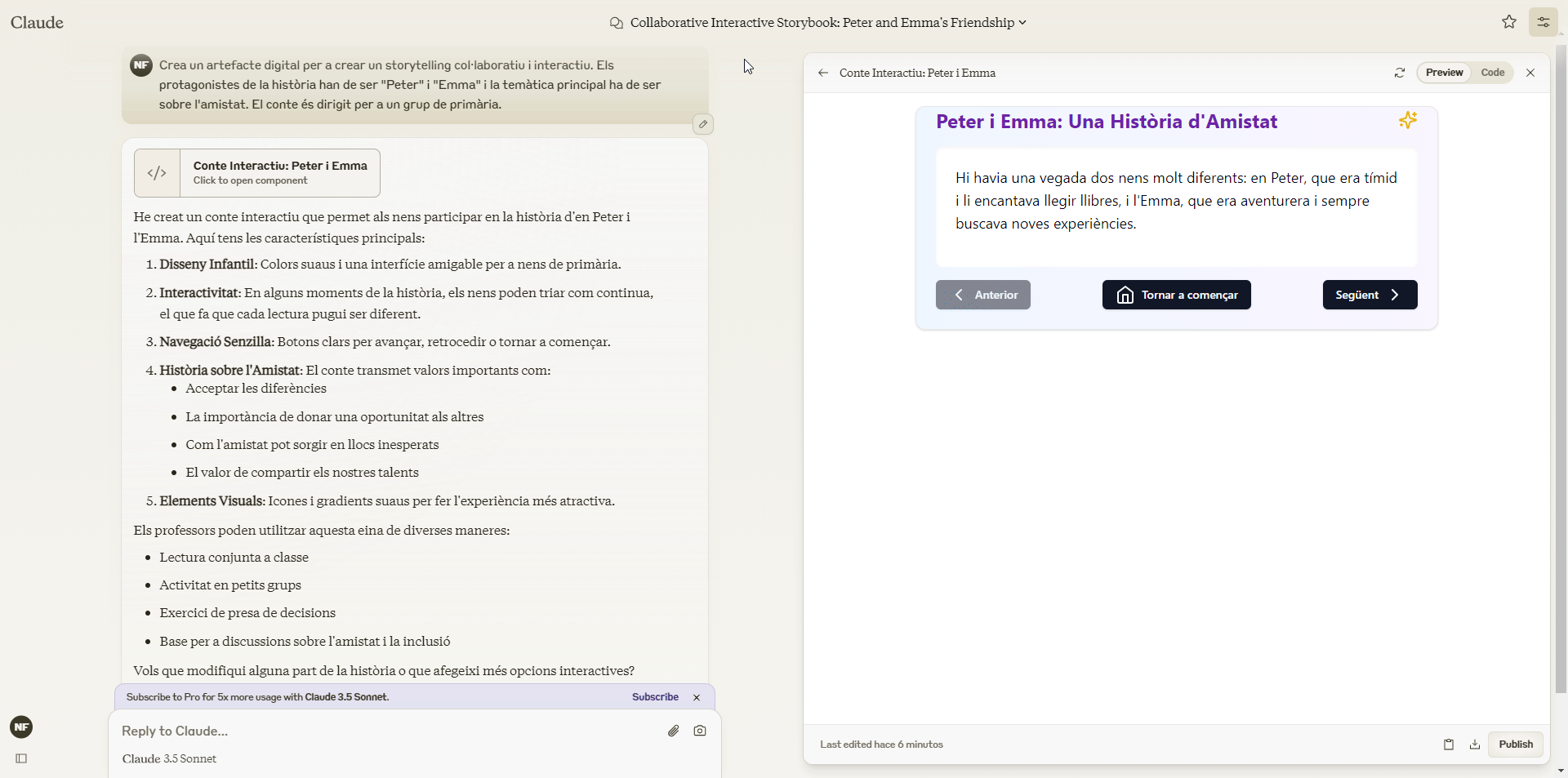 Claude conte interactiu