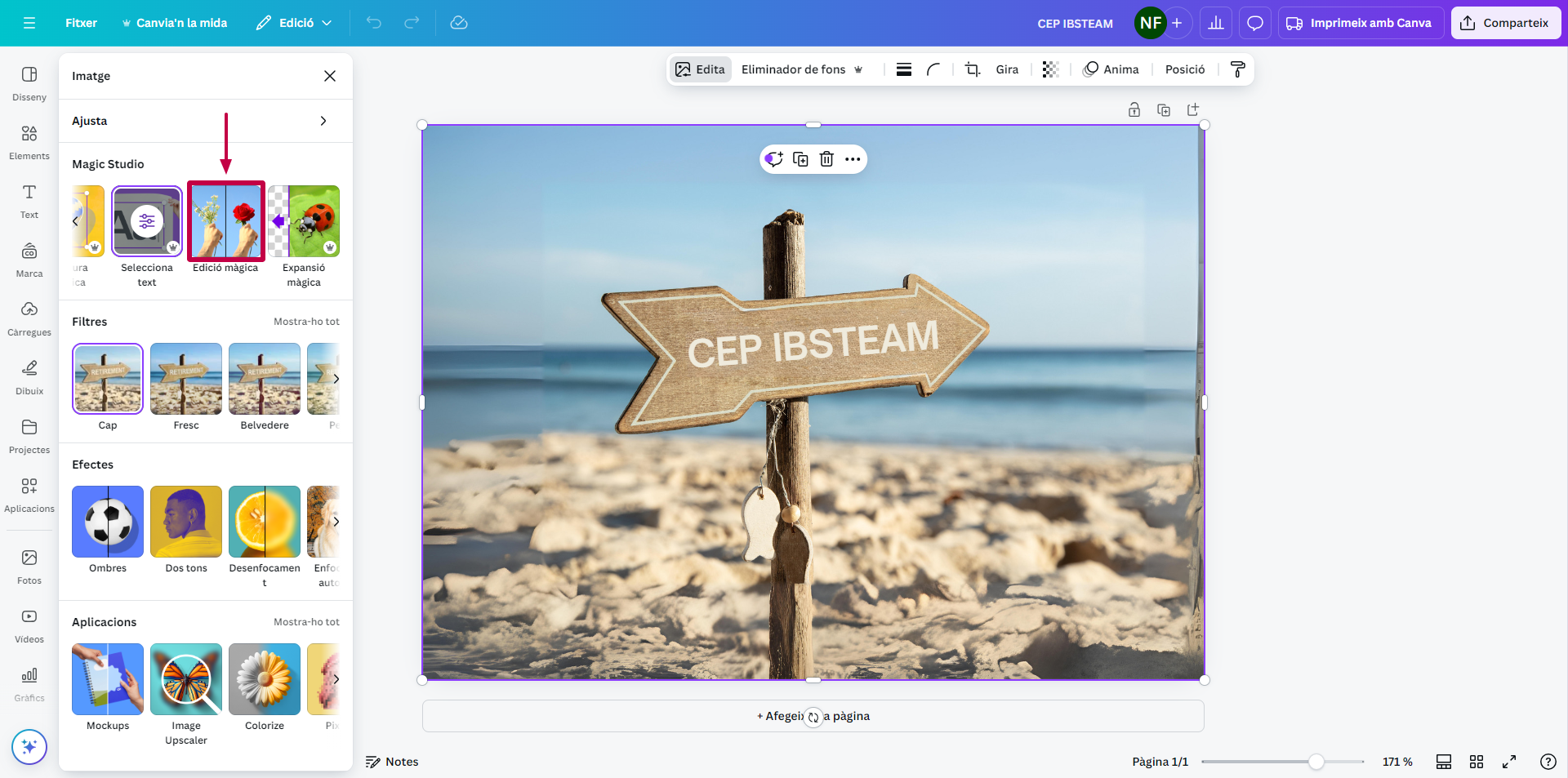 Edició màgica Canva