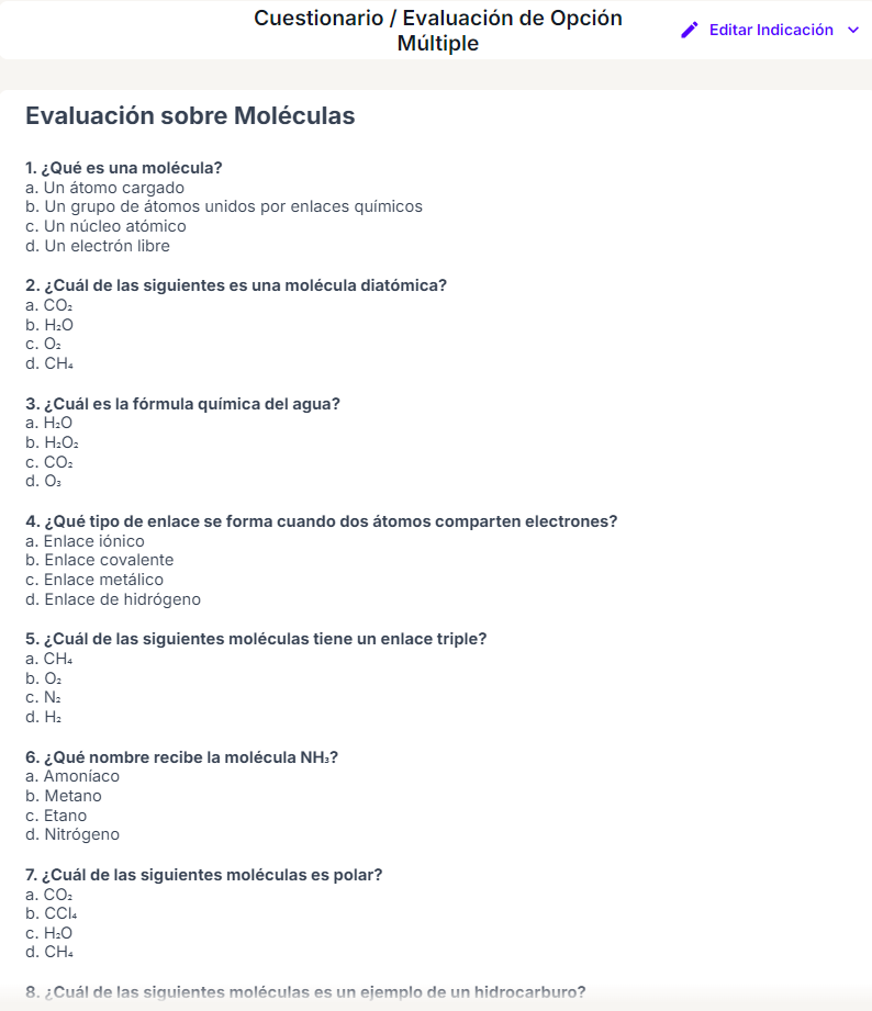 Exemple de qüestionari creat amb Magic School (1)