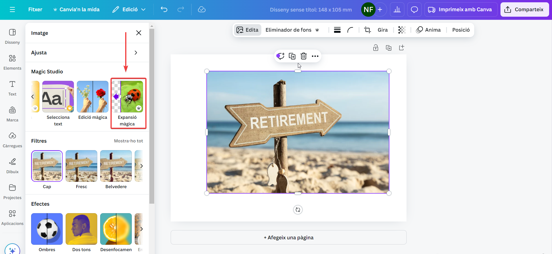 Expansió màgica Canva