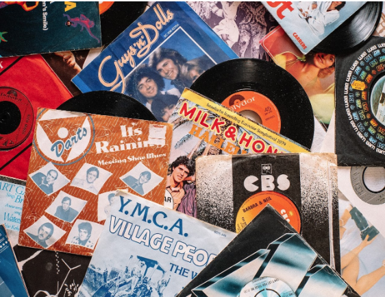 Barreja de discos de vinil