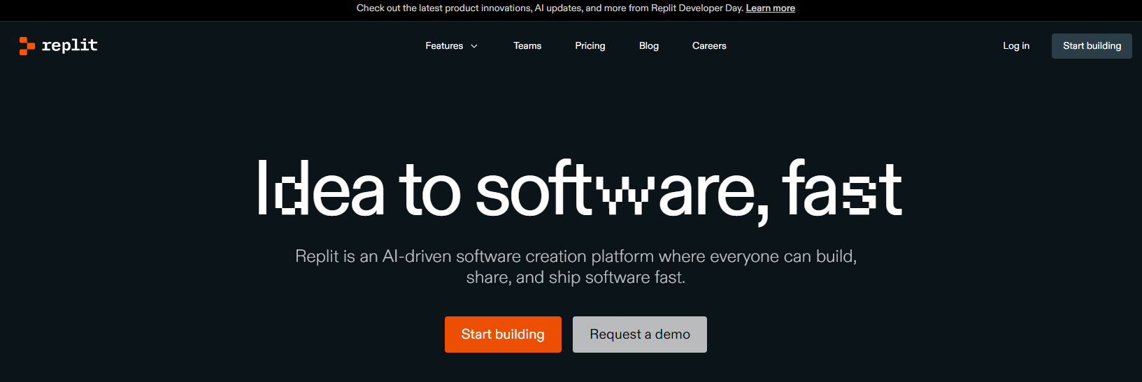 Pantalla principal replit.com