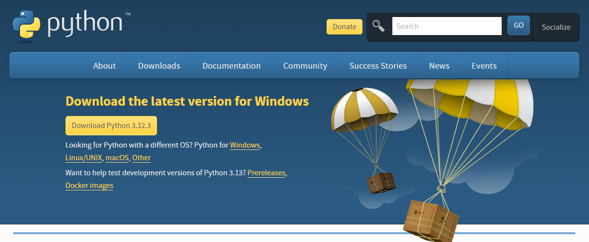 Web on es pot descarregar Python