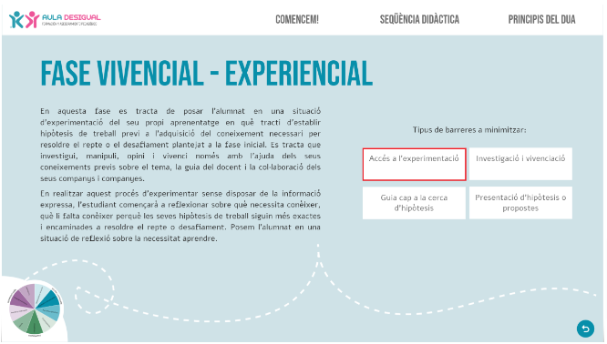 Roda DUA_Accés a l'experimentació