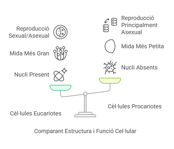 Comparativa entre cèl·lules eucariotes i procariotes 