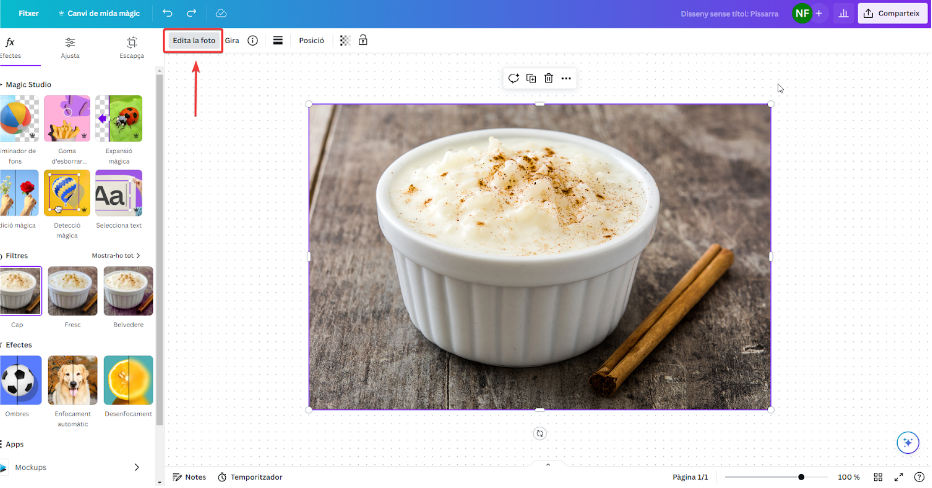 Eliminador de fons Canva
